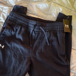 Under Armour black Joggers women’s loose sweat pants NWT